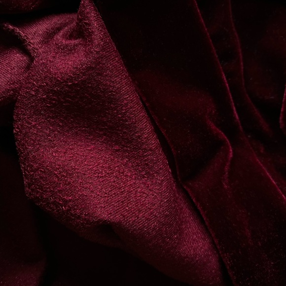ZARA dark red velour oversized hoodie - Picture 5 of 5